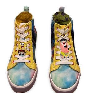 Ground Up Men’s Sponge Bob Square Pants High-Top Sneakers - Size 8.5